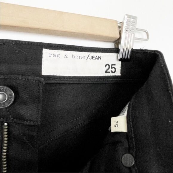 Rag & Bone Studded high-rise skinny jean w/ vintage inspired yoke & pocketing 25 - Picture 7 of 11